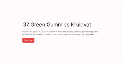 g7 green gummies kruidvat